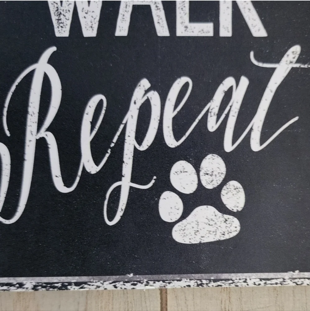 Pet Leash Hanger by Kirklands Eat Sleep Repeat Tan Size OS